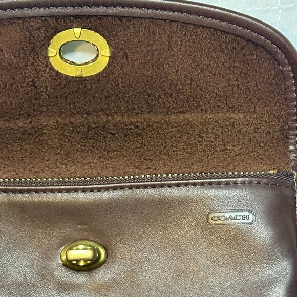 Coach Vintage Leather Turn Lock Case Wallet Mahogany Brass 7171 - Picture 6 of 15